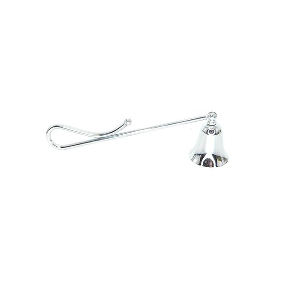 Chrome Silver Candle Snuffer Sleek Curved Handle New Moveable Handle - Picture 2 of 5